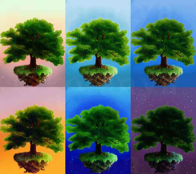 Floating Tree, Times of Day